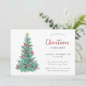 Kerstmuziek Concert Eenvoudig Elegant Kaart (Staand voorkant)