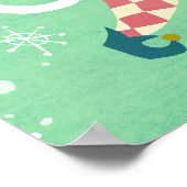 Kerstmuziek Elf Cat Art Print (Hoek)