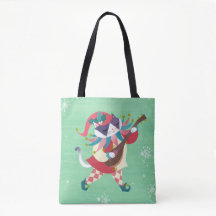 Kerstmuziek Elf Cat Green