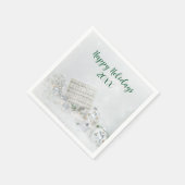 Kerstmuziek en Ornamenten In Snow Servet (Hoek)