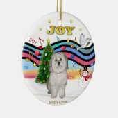 Kerstmuziek - Havanese (F) Keramisch Ornament (Rechts)