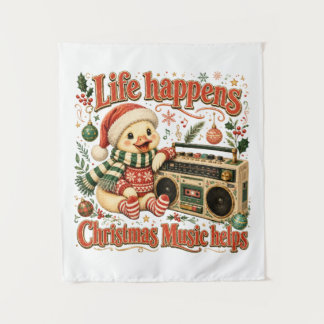 Kerstmuziek Helpt Als Het Leven Gebeurt Wandkleed