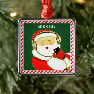Kerstmuziek Hip Hop Metalen Ornament