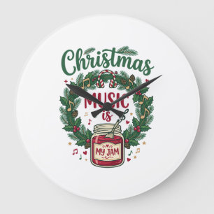Kerstmuziek Is Jam Pot Dennengroen Krans Hoofdtele Grote Klok