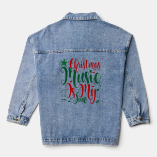 Kerstmuziek is mijn jam denim jacket