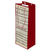Kerstmuziek, Jingle Bells Gift Bag Wijn Cadeautas (Achterkant Gekanteld)