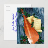 Kerstmuziek kerstkaart feestdagenkaart (Voorkant / Achterkant)