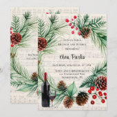 Kerstmuziek Rode Beskrans Brunch en Bubbelwijn Kaart (Voorkant / Achterkant)