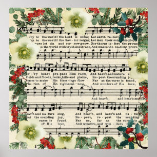 Kerstmuziek, vreugde voor de wereld, poster