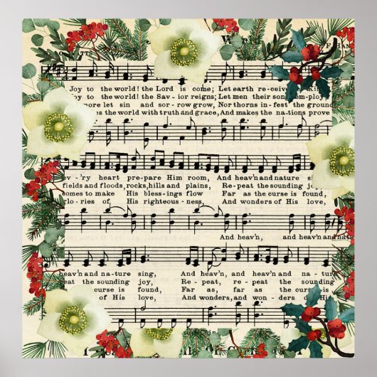 Kerstmuziek, vreugde voor de wereld, poster (Voorkant)