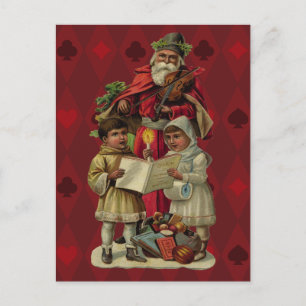 kerstmuziek zingen briefkaart