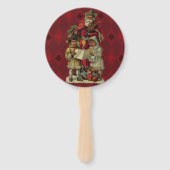 kerstmuziek zingen handwaaier (Voorkant)