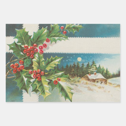  kerstmuziek zingen inpakpapier vel (Voorkant 3)