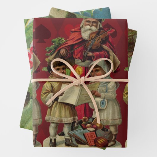  kerstmuziek zingen inpakpapier vel (In situ)