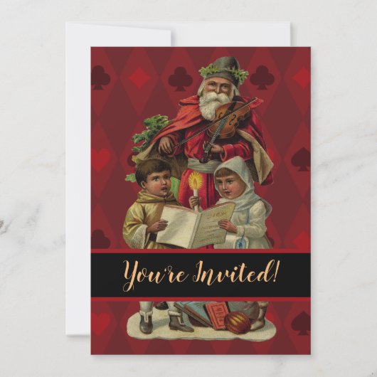  kerstmuziek zingen kaart (Voorkant)