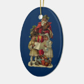 kerstmuziek zingen keramisch ornament (Links)