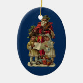 kerstmuziek zingen keramisch ornament (Voorkant)