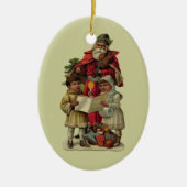 kerstmuziek zingen keramisch ornament (Voorkant)