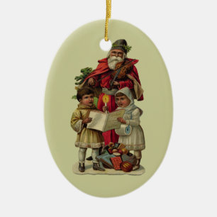 kerstmuziek zingen keramisch ornament