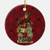 kerstmuziek zingen keramisch ornament (Voorkant)