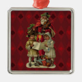  kerstmuziek zingen metalen ornament (Voorkant)