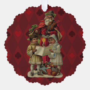 kerstmuziek zingen ornament kaart