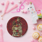  kerstmuziek zingen papieren bordje (Feest)