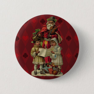  kerstmuziek zingen ronde button 5,7 cm