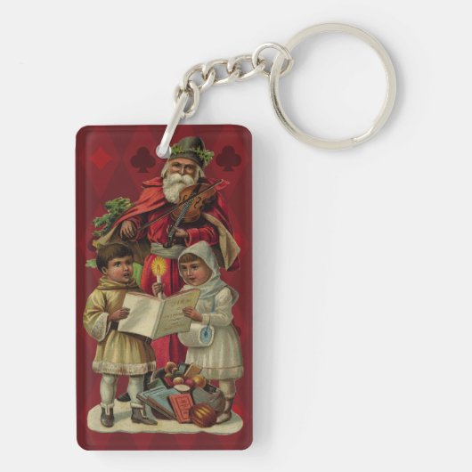  kerstmuziek zingen sleutelhanger (achterkant)