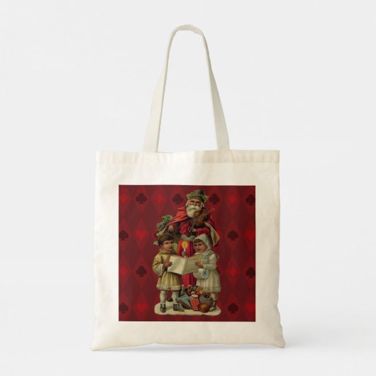 kerstmuziek zingen tote bag (Achterkant)