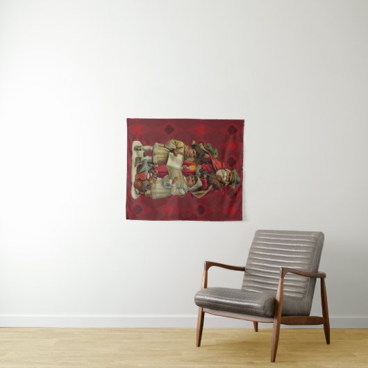  kerstmuziek zingen wandkleed (In Situ (horizontaal))