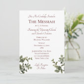 kerstmuziekconcert kaart (Staand voorkant)