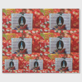 Kerstmuziekdoos Cadeaupapier (Vlak)