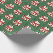 kerstmuziekdoos dansende Snowman Cadeaupapier (Hoek)