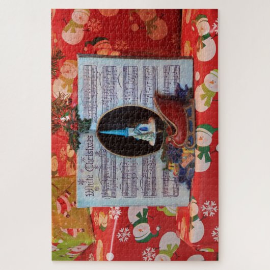 Kerstmuziekdoos Puzzle Legpuzzel (Verticaal)