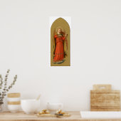 Kerstmuziekengel, Vintage Renaissance Poster (Keuken)