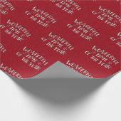 Kerstmuziekgroet rood cadeaupapier (Hoek)