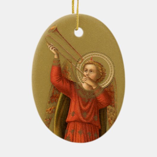 Kerstmuzikant Angels,  renaissance Keramisch Ornament (Achterkant)