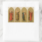 Kerstmuzikant Angels,  renaissance Rechthoekige Sticker (Tas)
