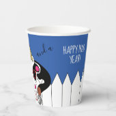 Kerstmuzikanten Papieren Bekers (Achterkant)