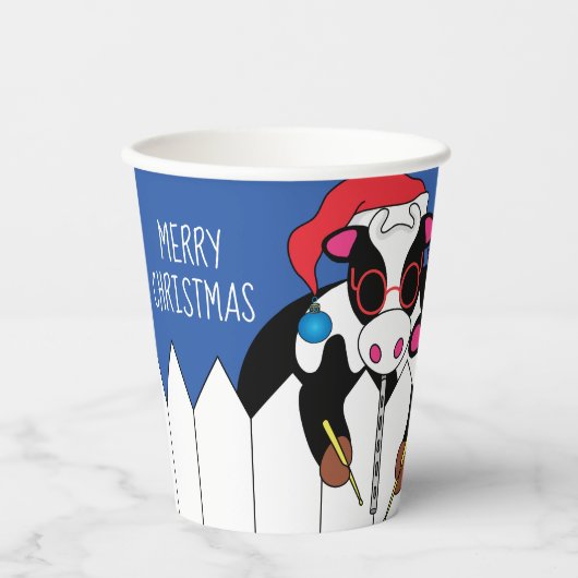 Kerstmuzikanten Papieren Bekers (Voorkant)