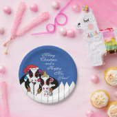 Kerstmuzikanten Papieren Bordje (Feest)