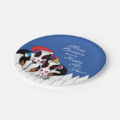 Kerstmuzikanten Papieren Bordje (Gekanteld)