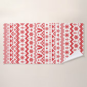 Kerstnaadloos patroon badhanddoek (Badhanddoek)