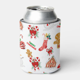 Kerstnaadloos patroon blikjeskoeler