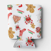 Kerstnaadloos patroon blikjeskoeler (Achterkant)