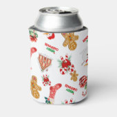 Kerstnaadloos patroon blikjeskoeler (Blikje Achterkant)