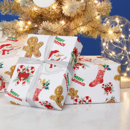Kerstnaadloos patroon cadeaupapier