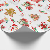 Kerstnaadloos patroon cadeaupapier (Hoek)