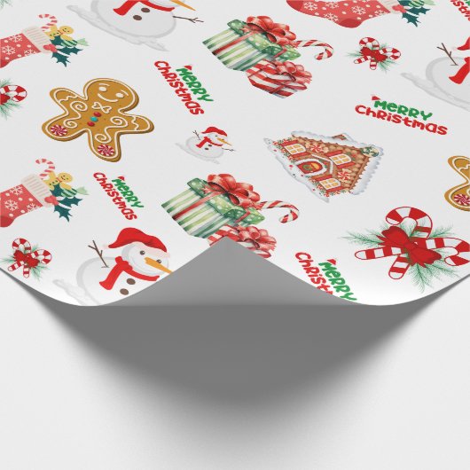Kerstnaadloos patroon cadeaupapier (Hoek)